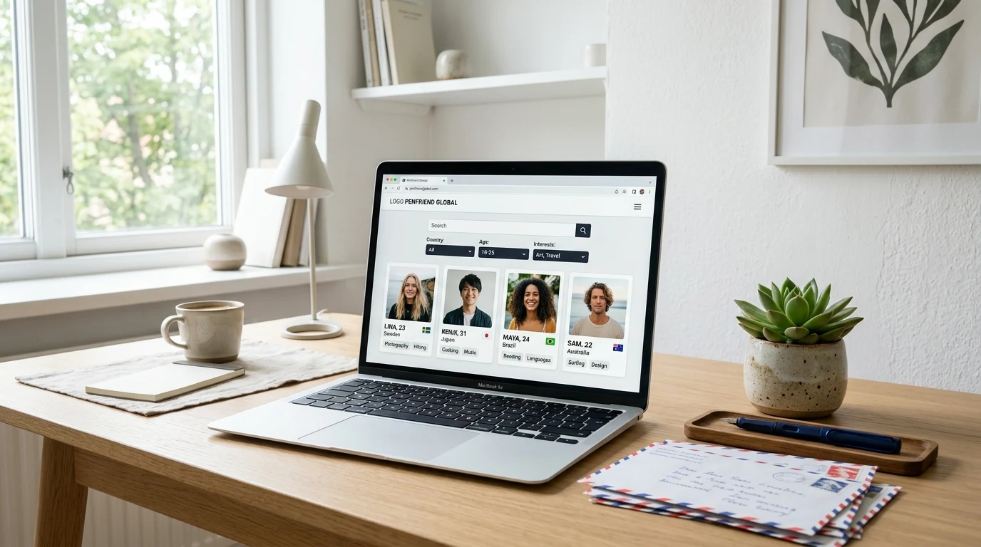 Penpals.net Portal Review: Features, Matching & Snail Mail Swaps 2 Penpals.net portal review and matching features (AI Generated Image)